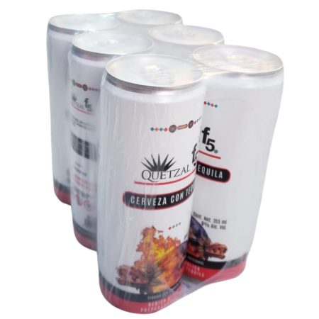Cerveza Con Tequila Quetzal F5 Lata 355ml 6 Pack